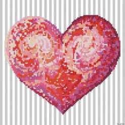 Diamond Dotz Diamond Embroidery Facet Art Kit-Heart Felt With Frame