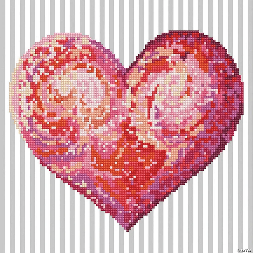 Diamond Dotz Diamond Embroidery Facet Art Kit-Heart Felt With Frame