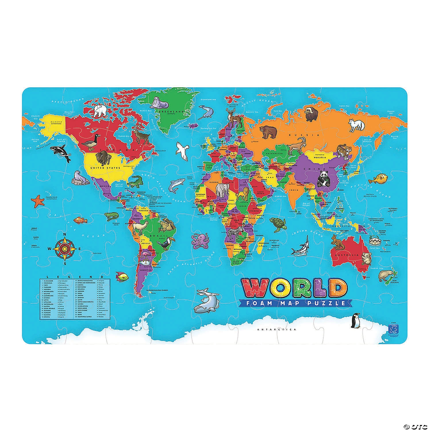 Educational Insights: World Foam® Map Jigsaw Puzzle - Image 3