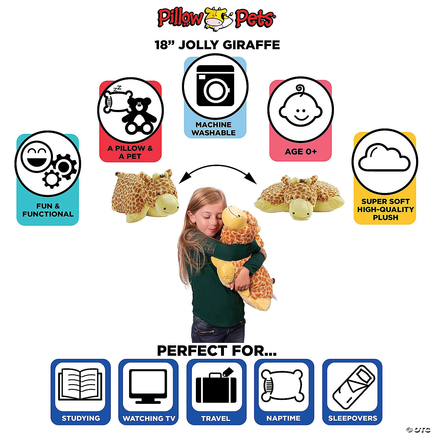 Jolly Giraffe Pillow Pet - Image 4