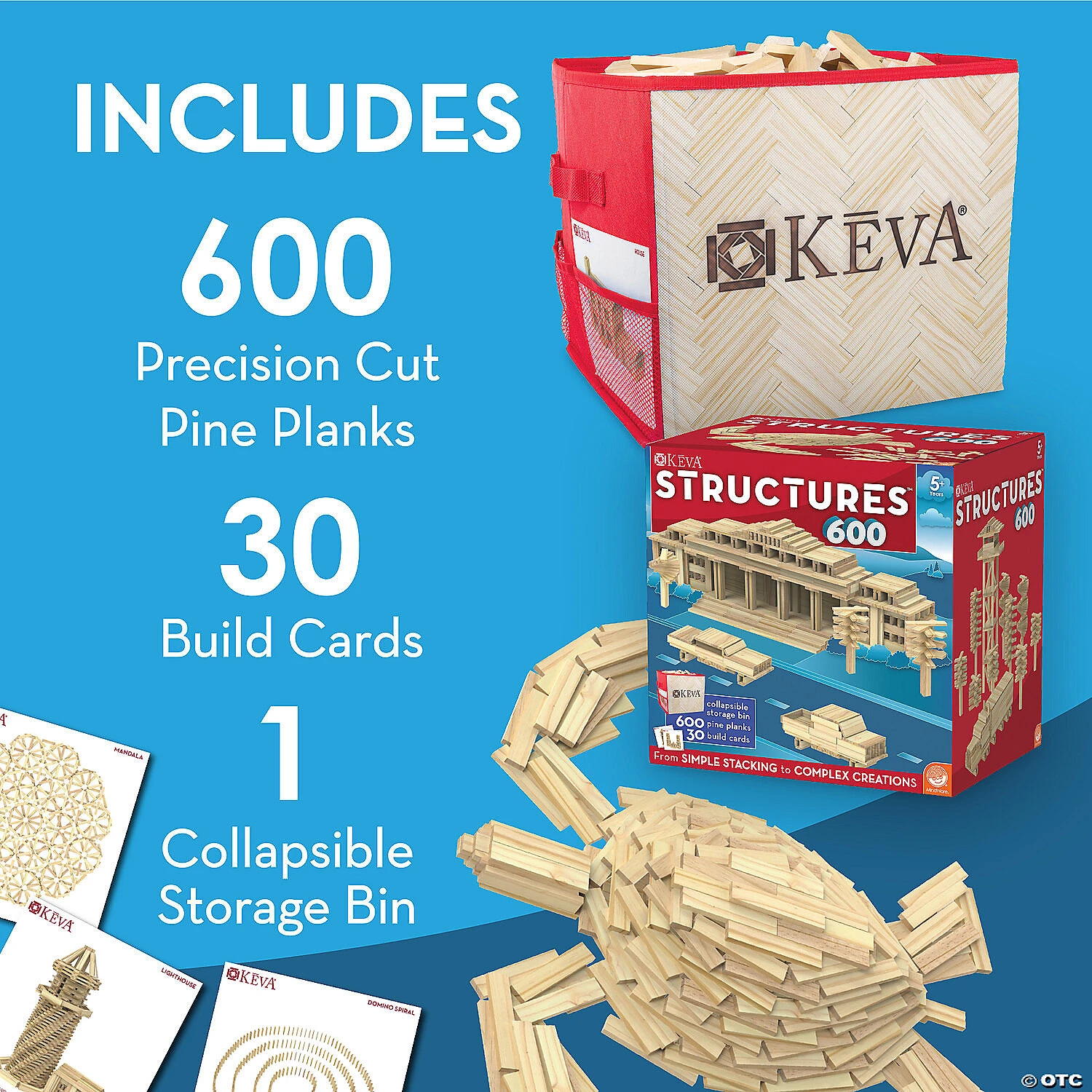 KEVA® Structures: 600 Plank Set With FREE Bonus Planks & Storage Bin - Image 3