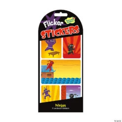 Ninjas Flicker Stickers: Pack Of 12