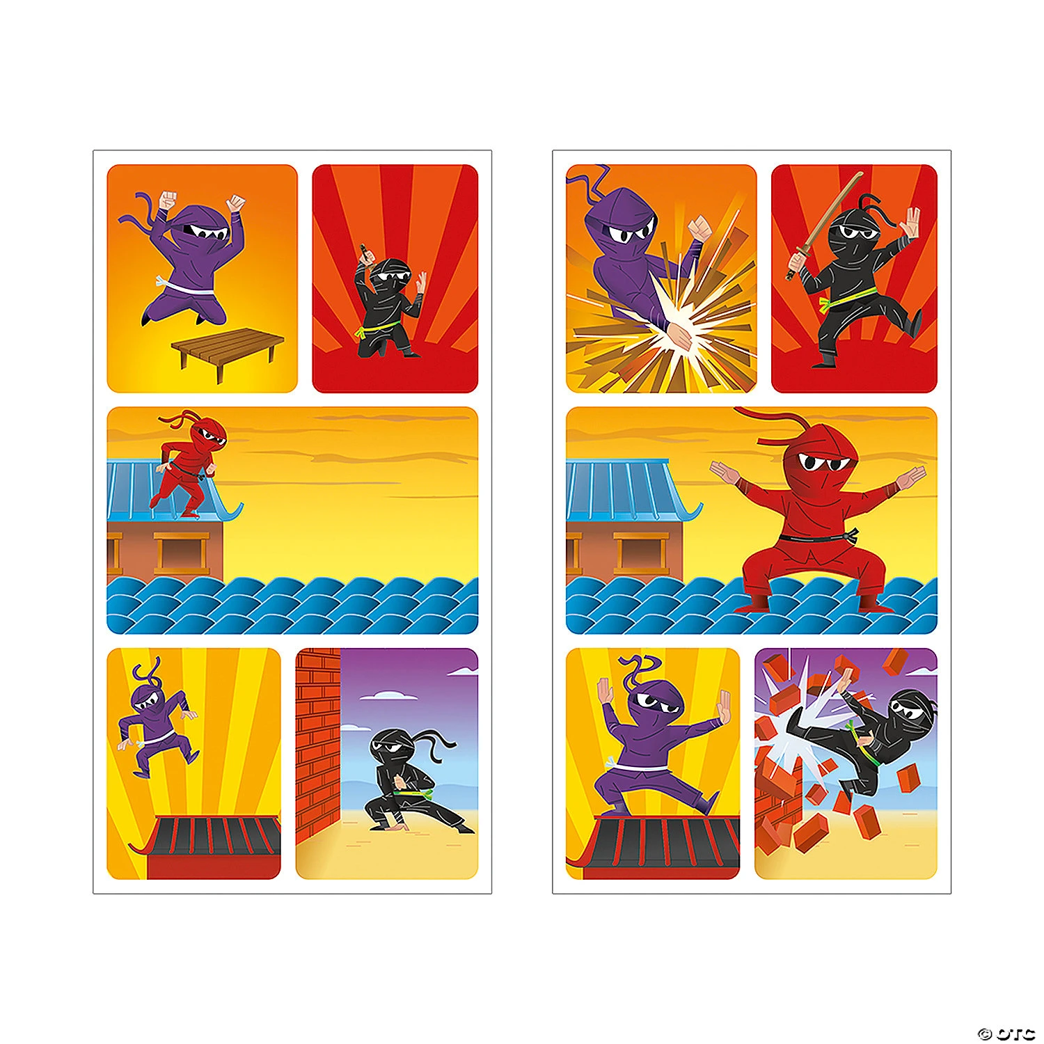Ninjas Flicker Stickers: Pack Of 12 - Image 2