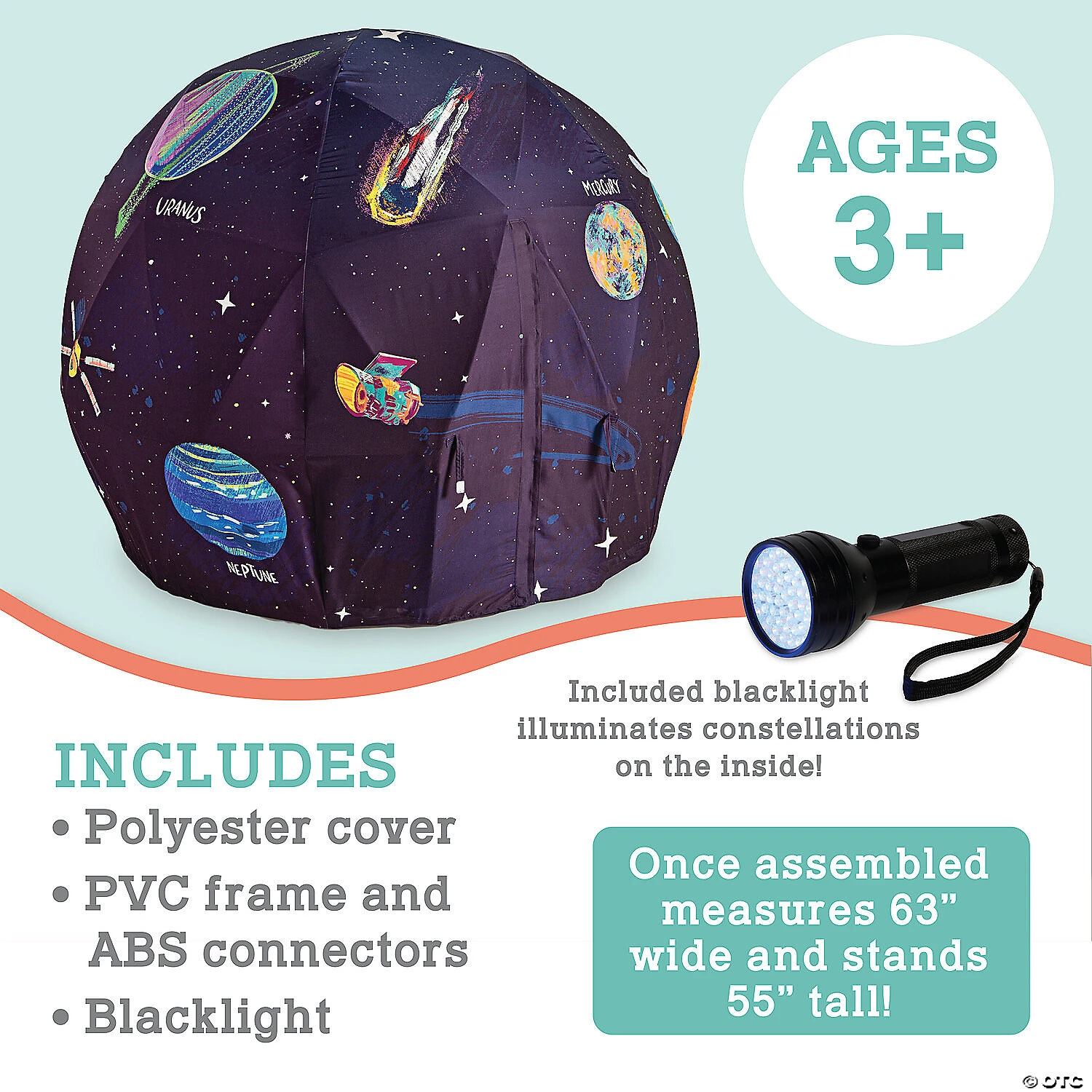 Oh So Fun! Deluxe Glow-in-the-Dark Space Fort - Image 2