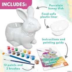 Paint Your Own Porcelain Bunny Dish