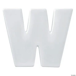 Paint Your Own Porcelain Letter W