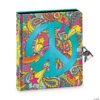 Peace Sign Black Page Diary