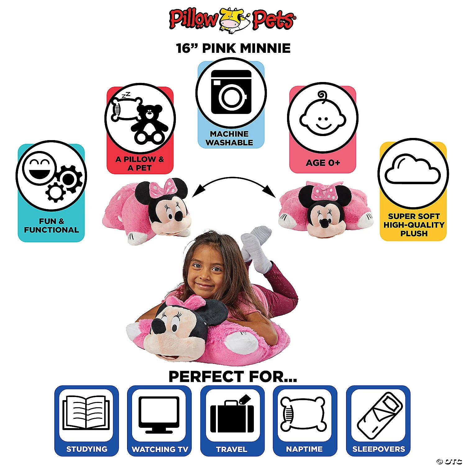 Pillow Pet - Pink Minnie Mouse - Image 4