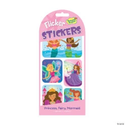Princess, Fairy & Mermaid Flicker Stickers: Pack Of 12