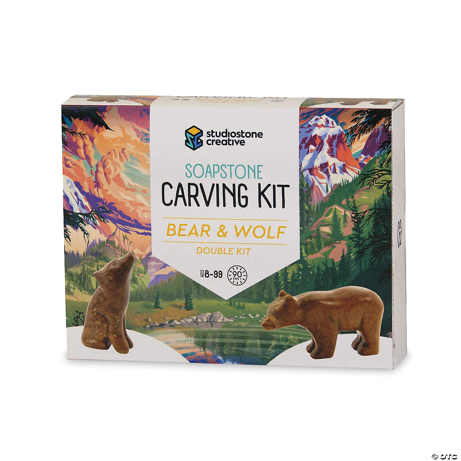 Soapstone Carving Kits: Bear & Wolf