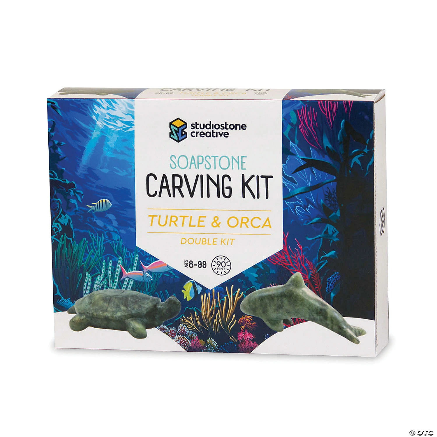 Soapstone Carving Kits: Turtle & Orca