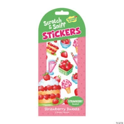 Strawberry Sweets Scratch & Sniff Stickers: Pack Of 12
