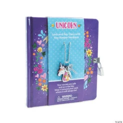 Unicorn Diary With Charm Necklace