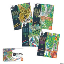 Wild Wonders Color By Number Book Set With 36 Colored Pencils